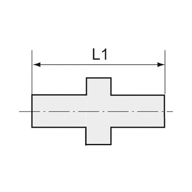 Riegler Nipplo a doppia filettatura rosso., G 2, G 1, AG, SW 61, ES 1.4408 119314