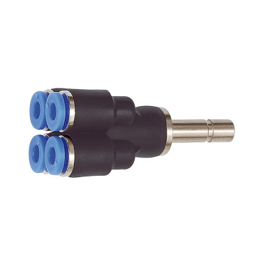 Riegler T-multivert. 4 volte, nipplo a innesto 6 mm »Blue Series« serratura Ø 4x4 109912