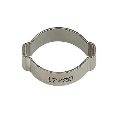 Riegler Morsetto a 2 orecchie, acciaio inox (W4), intervallo di serraggio 22-25 mm, 8,5 mm 114149