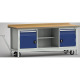 KLW Banco da lavoro professionale, mobile 2000 x 700 x 845 mm L x P x H WP737N-2000M45-E2000