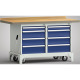 KLW Banco da lavoro professionale mobile - 1500 x 700 x 871 mm L x L x A WP782N-1500M45-E7060