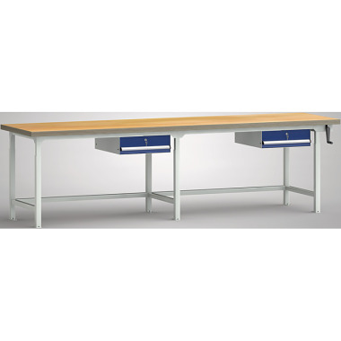 KLW Banco da lavoro professionale idraulico - 3000 x 800 x 750 - 950 mm L x P x H WPHL31-30M45-E2D02