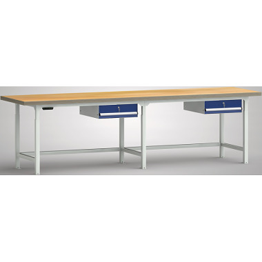 KLW Banco da lavoro professionale idraulico - 3000 x 800 x 750 - 930 mm L x P x H WPJL31-30M45-E2D02