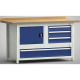 KLW Banco da lavoro standard - 1500 x 700 x 900 mm L x P x H (versione ERGO) WSK35E-1500M40-E7021