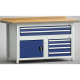 KLW Banco da lavoro professionale - 1500 x 700 x 845 mm L x P x H WPK55N-1500M45-E7023