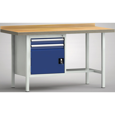 KLW Banco da lavoro professionale - 1500 x 700 x 845 mm L x P x H WP118N-1500M45-E1691