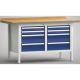 KLW Banco da lavoro standard - 1500 x 700 x 900 mm L x P x H, (versione ERGO) WS177E-1500M40-E7035