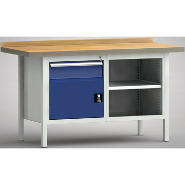 KLW Banco da lavoro standard - 1500 x 700 x 900 mm L x P x H, (versione ERGO) WS177E-1500M40-E7051