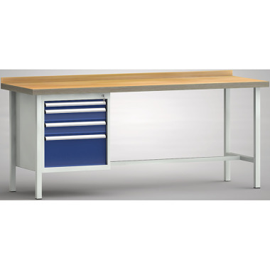 KLW Banco da lavoro standard - 2000 x 700 x 900 mm L x P x A, (versione ERGO) WS116E-2000M40-E7021