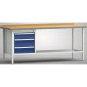 KLW Banco da lavoro professionale - 2000 x 700 x 905 mm L x P x H (versione ERGO) WP119E-2000M45-E1632