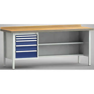 KLW Banco da lavoro standard - 2000 x 700 x 900 mm L x P x A, (versione ERGO) WS138E-2000M40-E1652