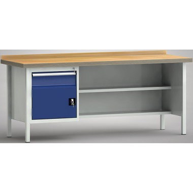 KLW Banco da lavoro standard - 2000 x 700 x 900 mm L x P x A, (versione ERGO) WS138E-2000M40-E1680