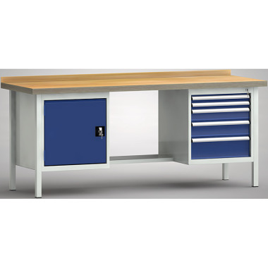 KLW Banco da lavoro standard - 2000 x 700 x 840 mm L x P x H WS202N-2000M40-E2003