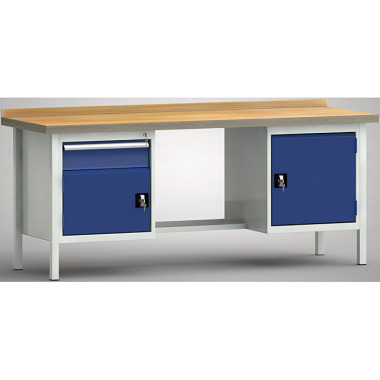 KLW Banco da lavoro standard - 2000 x 700 x 900 mm L x P x A, (versione ERGO) WS202E-2000M40-E2004