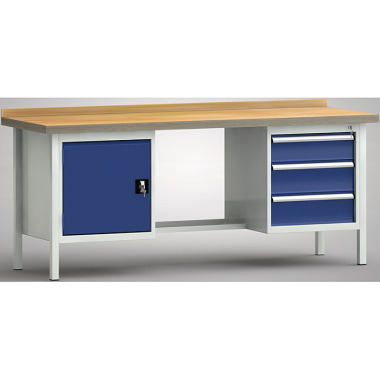 KLW Banco da lavoro standard - 2000 x 700 x 840 mm L x P x H WS202N-2000M40-E2071