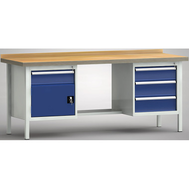 KLW Banco da lavoro standard - 2000 x 700 x 840 mm L x P x H WS202N-2000M40-E2072