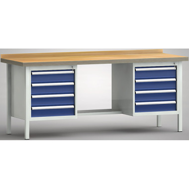 KLW Banco da lavoro standard - 2000 x 700 x 900 mm L x P x A, (versione ERGO) WS202E-2000M40-E7024