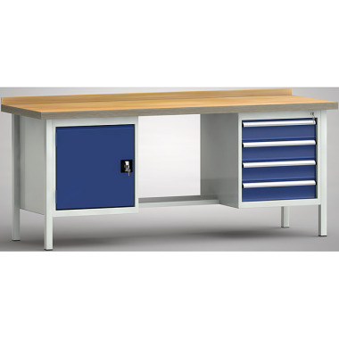 KLW Banco da lavoro standard - 2000 x 700 x 900 mm L x P x H, (versione ERGO) WS202E-2000M40-E7046