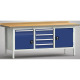 KLW Banco da lavoro standard - 1500 x 700 x 900 mm L x P x A, (versione ERGO) WS247E-2000M40-E7043