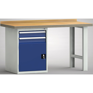 KLW Banco da lavoro professionale - 1500 x 700 x 845 mm L x P x H WP515N-1500M45-E1900