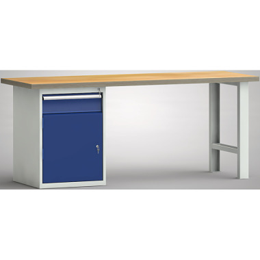 KLW Banco da lavoro standard - 2000 x 700 x 840 mm L x P x H WS515N-2000M40-E7022