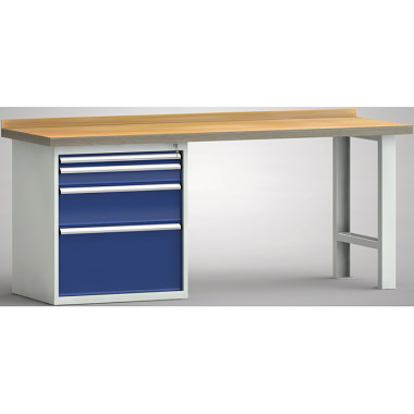 KLW Banco da lavoro standard - 2000 x 700 x 840 mm L x P x H WS523N-2000M40-E7020