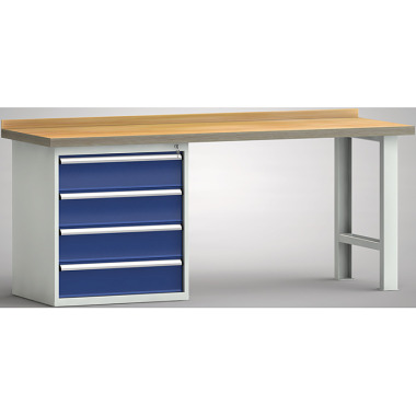 KLW Banco da lavoro professionale - 2000 x 700 x 845 mm L x P x H WP523N-2000M45-E0804