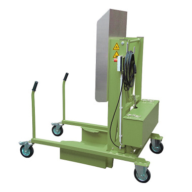 BAUER Stazione di ribaltamento cassonetti MKS-230V, verniciata RAL 6011 verde Reseda 4476-10-0000-4