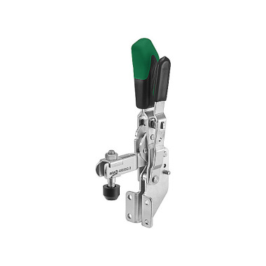 AMF 6803SG-3 Morsetto verticale con maniglia verde e chiusura di sicurezza 557576