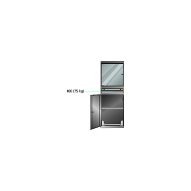 ThurMetall Armadio porta computer (LxPxH) 605x723x1600mm azzurro RAL 5012 84.837.010