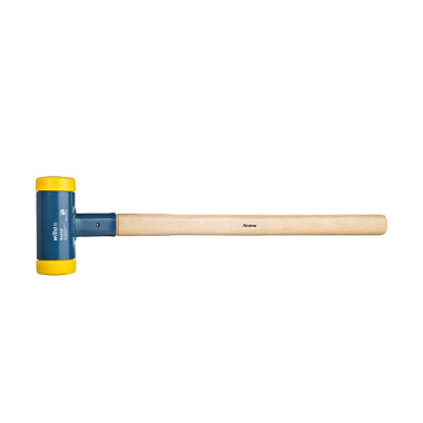 Wiha Mazza antirimbalzo, semidura Con manico di hickory, testa battente rotonda (02101) 80 mm