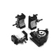 Mack Werkzeuge Set di supporti in acciaio misura B, 1 testa + 4 supporti BAS-SATZ-B