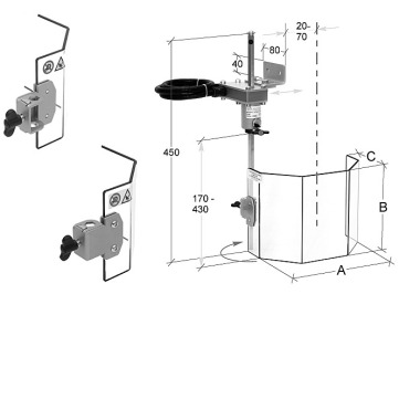 Mack Werkzeuge Protezione di sicurezza per trapani a colonna 180 mm ZE-BS-180