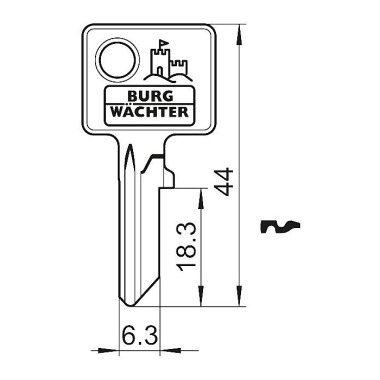 Burg-Wächter Zubehör Zylinderschlösser Rohling 64 R 15110