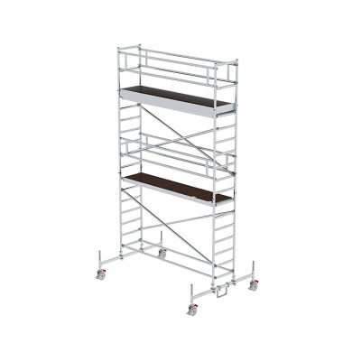 MUNK Mobile scaffolding, 0.75 נ3.0 m, with chassis bar. Platform height 4.45 m 156445