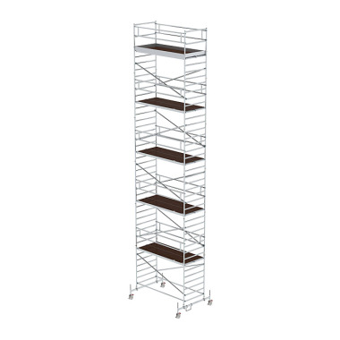 MUNK Mobile scaffolding, 1.35 נ3.0 m, with chassis bar and double platform. Platform height 11.45 m 175136