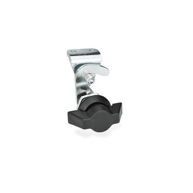 Ganter Chiusure a uncino, con manopola GN 115.8-SK-18-H1-SW-2