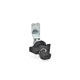 Ganter Chiusure con manopola, con serratura, collare corpo di contenimento rivestito con polveri colore nero GN 115-SCK-16-SW