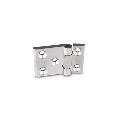 Ganter Cerniere per impieghi gravosi, acciaio INOX, allungate in senso orizzontale GN 237.3-NI-63-50-A-GS