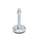 Ganter Piedini di livellamento, lamiera d’acciaio, con disco antiscivolo GN 30-100-M10-100-A1-SK