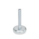 Ganter Piedini di livellamento, lamiera d’acciaio, con disco antiscivolo GN 30-100-M16-100-A2-U