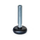 Ganter Piedini di livellamento, lamiera d’acciaio, con disco antiscivolo GN 30-100-M16-100-A5-U