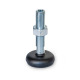 Ganter Piedini di livellamento, lamiera d’acciaio, con disco antiscivolo GN 30-100-M16-150-A5-UK