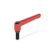 Ganter Maniglie a ripresa con perni filettati con puntali speciali GN 306-30-M6-16-KU-RS