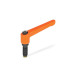 Ganter Maniglie a ripresa con perni filettati con puntali speciali GN 306-30-M6-16-MS-OS