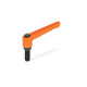 Ganter Maniglie a ripresa con perni filettati con puntali speciali GN 306-30-M6-20-KU-OS