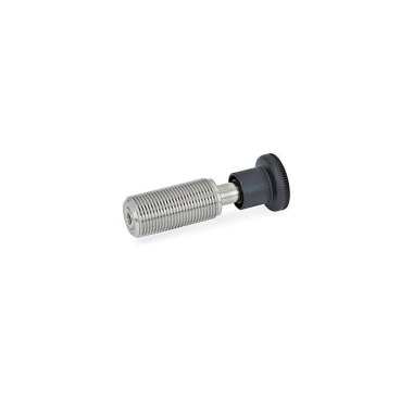 Ganter Pistoncini di posizionamento a molla, acciaio INOX / manopola in plastica GN 313-10-A-2-NI