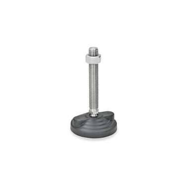 Ganter Piedini di livellamento, plastica / acciaio INOX GN 345.5-100-M24-198-B