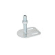 Ganter Piedini di livellamento con aletta di fissaggio, acciaio zincato, forma rettangolare GN 42-80-M16-200-G0-UK