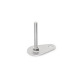 Ganter Piedini di livellamento, acciaio INOX, con aletta di fissaggio, a forma di goccia GN 43-50-M10-100-D0-S